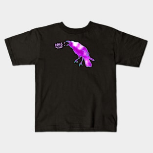 Angry Pink Raven Kids T-Shirt